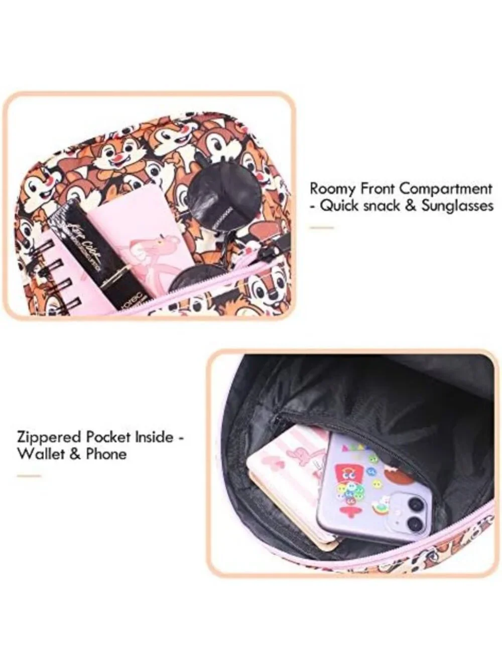Cute Cartoon Nylon Daypack - Multipurpose Travel Bag for iPad Mini & Shopping